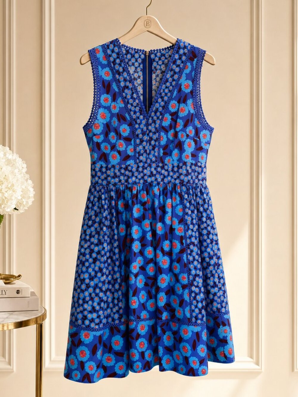 Kate Spade “look for the silver lining” Fit and Flare Vibrant Boho Midi Dress